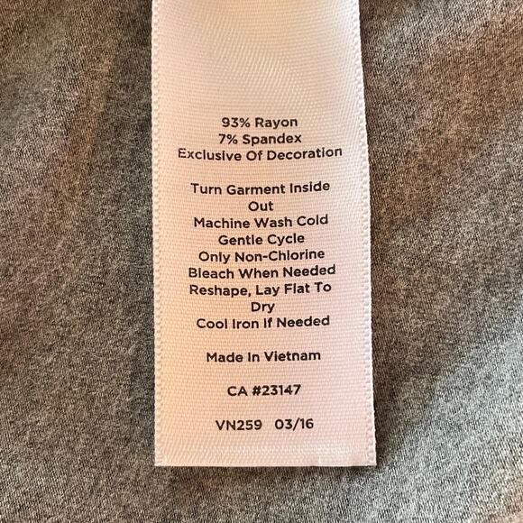 Talbots Gray Knit Tank Top Women M Contrast Neckline Closet Basic Layering Piece - Picture 5 of 5